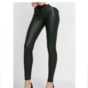 7 For All Mankind Black Faux Leather Leggings